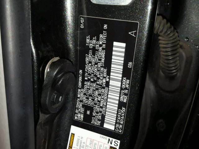 JTEBU14R378090800 - 2007 TOYOTA 4RUNNER SR CHARCOAL photo 10