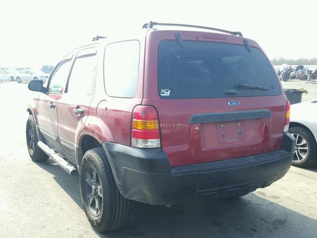 1FMYU03185KB20115 - 2005 FORD ESCAPE XLT RED photo 3