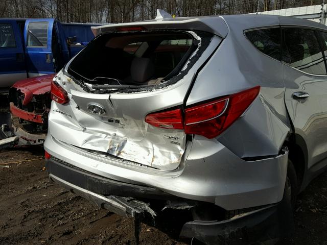 5XYZTDLB8GG338270 - 2016 HYUNDAI SANTA FE S SILVER photo 9