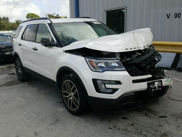 1FM5K8GT1GGD22240 - 2016 FORD EXPLORER S WHITE photo 1