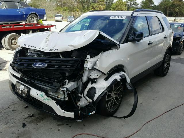 1FM5K8GT1GGD22240 - 2016 FORD EXPLORER S WHITE photo 2