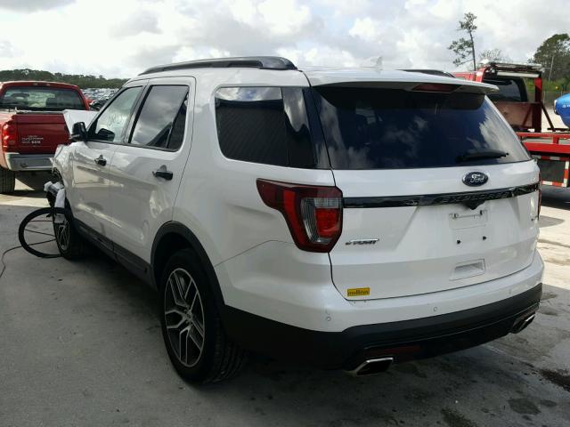 1FM5K8GT1GGD22240 - 2016 FORD EXPLORER S WHITE photo 3