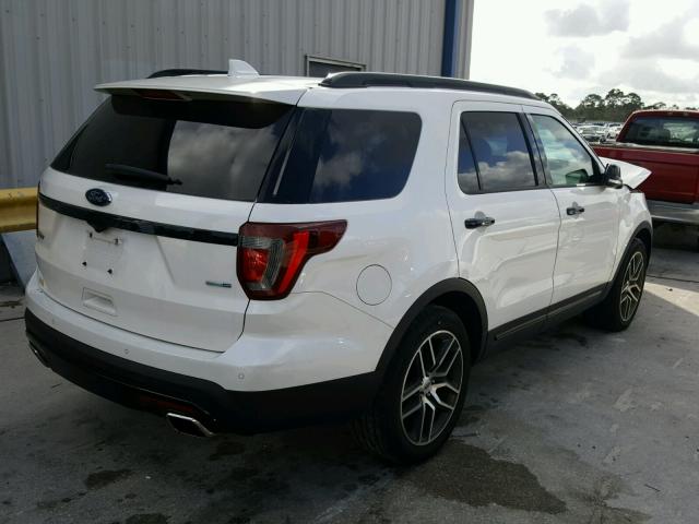 1FM5K8GT1GGD22240 - 2016 FORD EXPLORER S WHITE photo 4