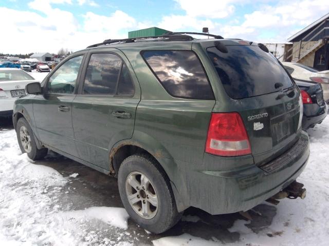 KNDJC733535120040 - 2003 KIA SORENTO EX GREEN photo 3