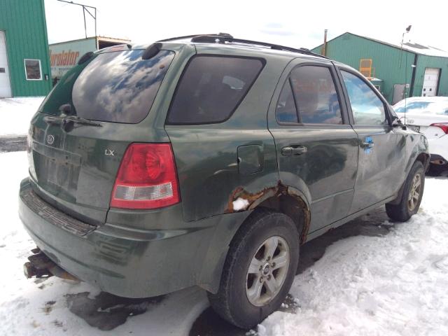 KNDJC733535120040 - 2003 KIA SORENTO EX GREEN photo 4