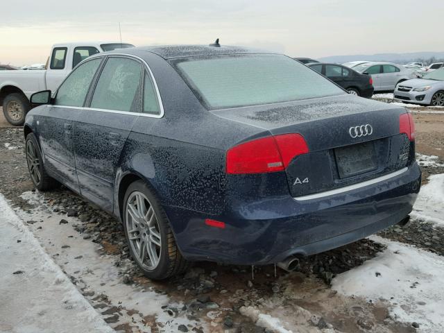 WAUDF78E66A218730 - 2006 AUDI A4 2.0T QU BLUE photo 3