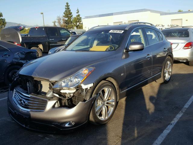 JN1BJ0HR3FM771016 - 2015 INFINITI QX50 GRAY photo 2