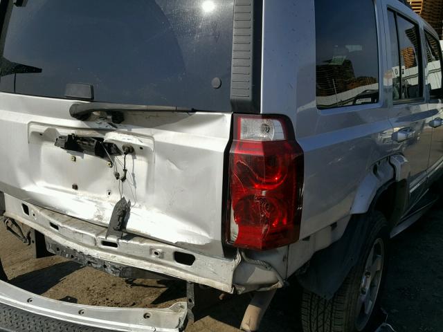 1J4RH4GK6AC140899 - 2010 JEEP COMMANDER ვერცხლისფერი ფოტო 9