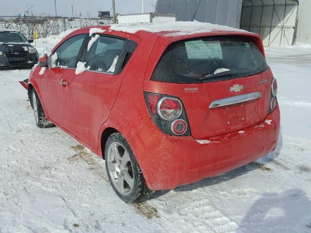 1G1JC6EHXC4110623 - 2012 CHEVROLET SONIC LT RED photo 3