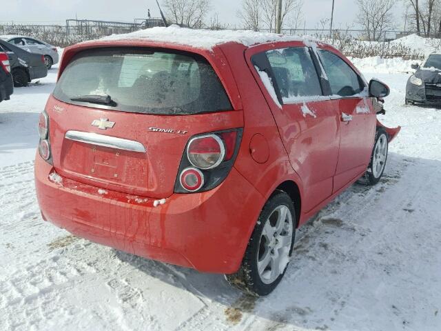 1G1JC6EHXC4110623 - 2012 CHEVROLET SONIC LT RED photo 4