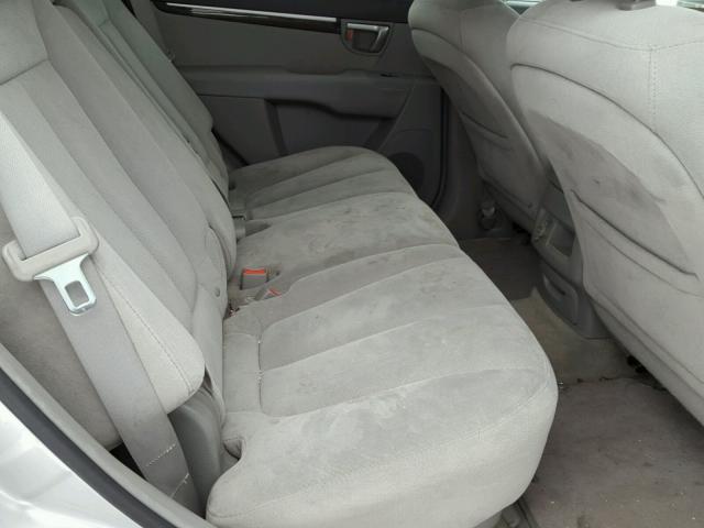 5NMSG13D18H140062 - 2008 HYUNDAI SANTA FE G SILVER photo 6