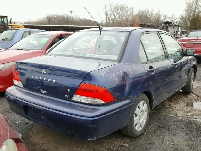 JA3AJ26E13U106940 - 2003 MITSUBISHI LANCER ES BLUE photo 4