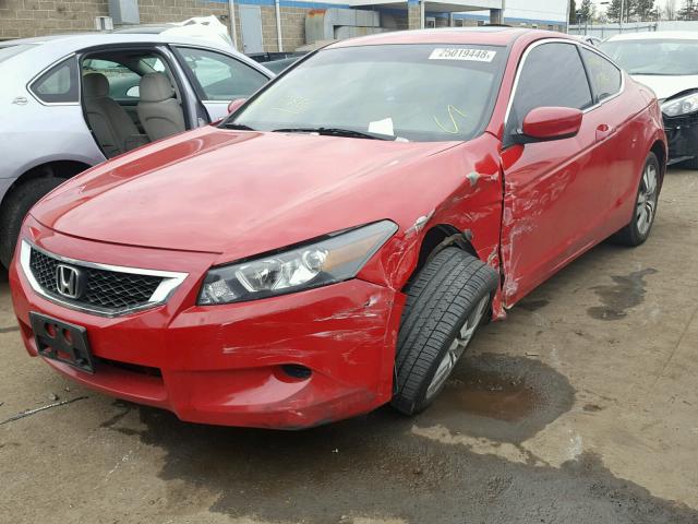 1HGCS12798A018396 - 2008 HONDA ACCORD EX RED photo 2