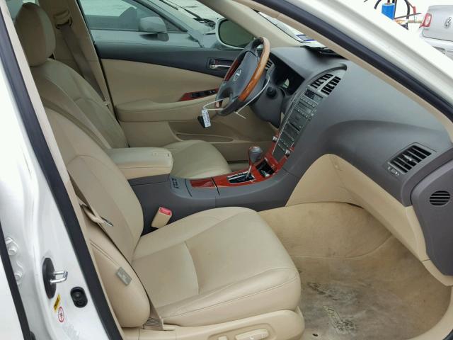 JTHBJ46G072055465 - 2007 LEXUS ES 350 WHITE photo 5