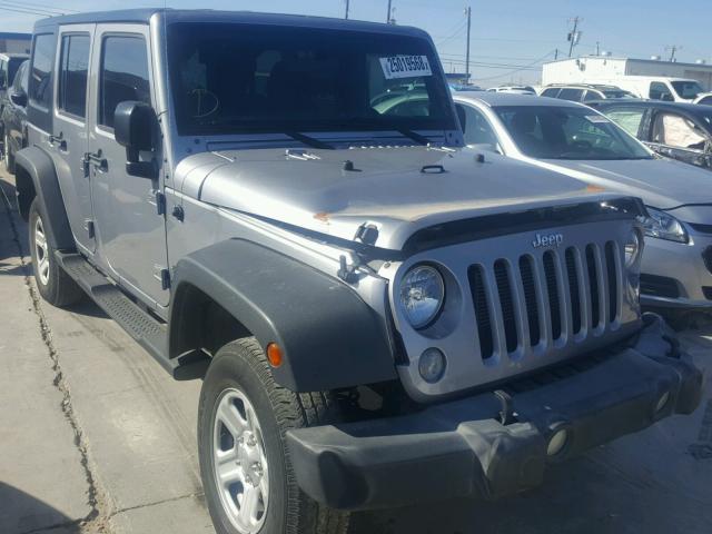 1C4BJWDG0FL702164 - 2015 JEEP WRANGLER U SILVER photo 1