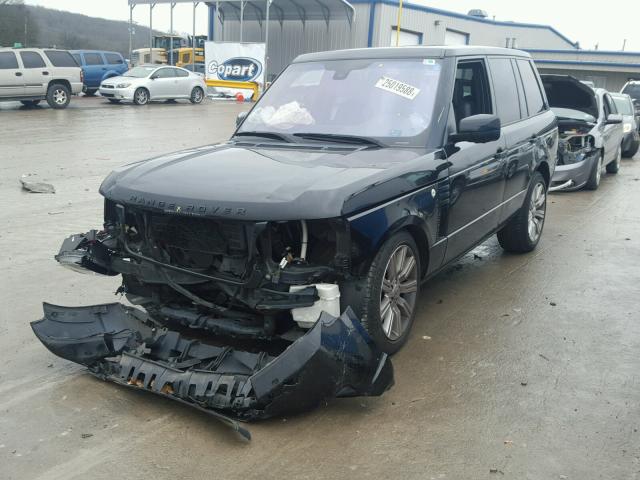 SALMP1E49CA378520 - 2012 LAND ROVER RANGE ROVE BLACK photo 2