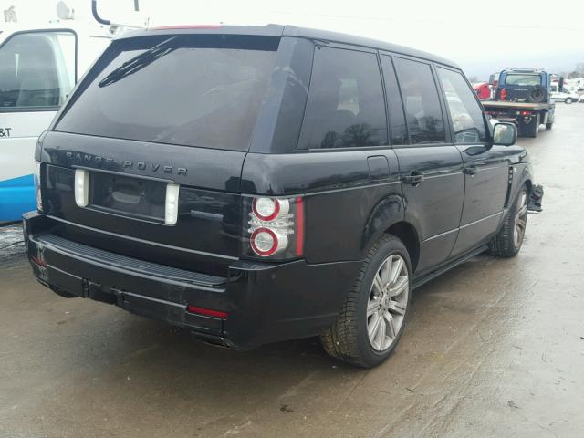 SALMP1E49CA378520 - 2012 LAND ROVER RANGE ROVE BLACK photo 4