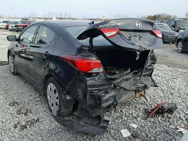 5NPDH4AE6EH515767 - 2014 HYUNDAI ELANTRA SE BLACK photo 3