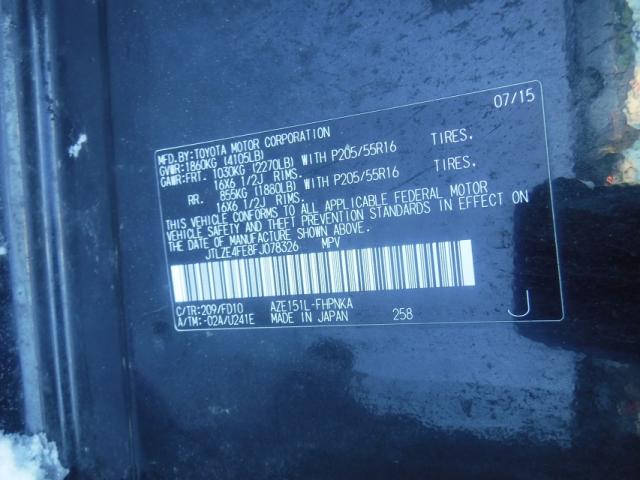 JTLZE4FE8FJ078326 - 2015 TOYOTA SCION XB 黑色 照片 10