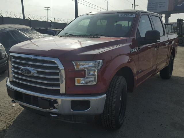 1FTEW1EP4FFB86681 - 2015 FORD F150 SUPER RED photo 2