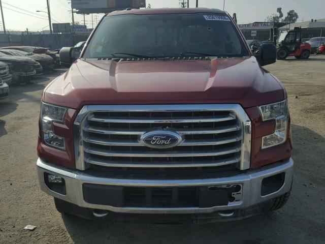 1FTEW1EP4FFB86681 - 2015 FORD F150 SUPER RED photo 9