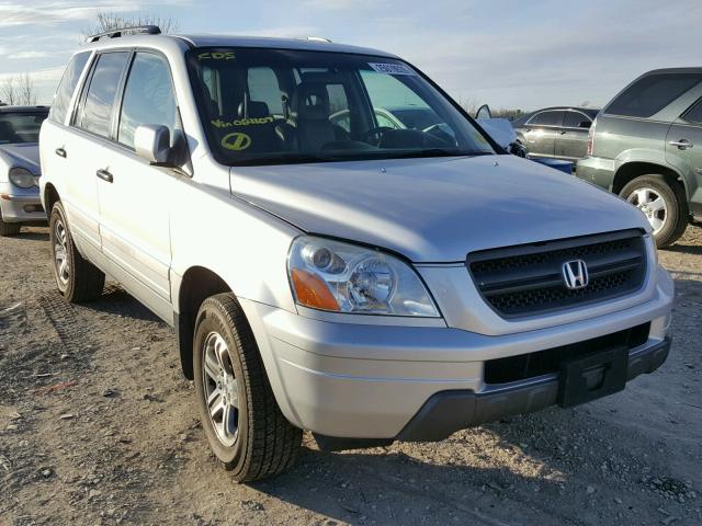 5FNYF18505B021107 - 2005 HONDA PILOT EXL SILVER photo 1