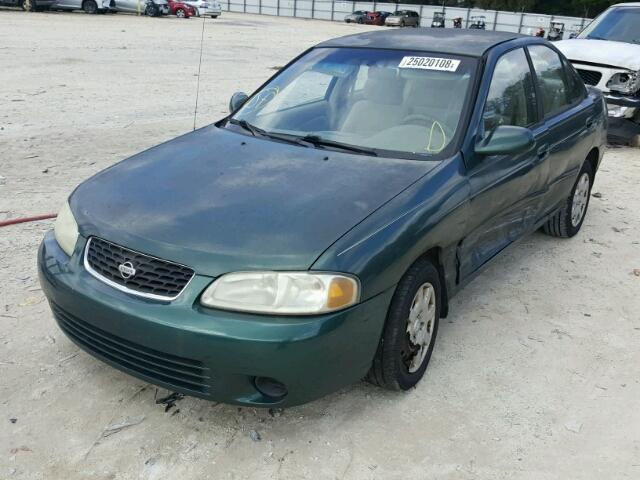 3N1CB51D41L482288 - 2001 NISSAN SENTRA XE GREEN photo 2