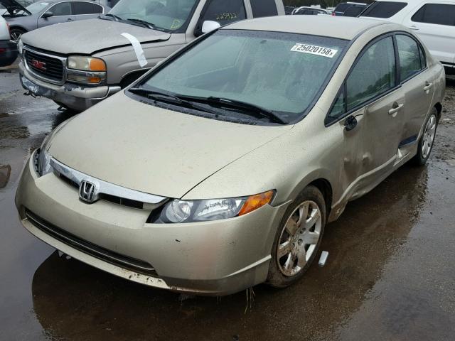 1HGFA16517L081262 - 2007 HONDA CIVIC LX GOLD photo 2