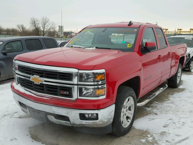 1GCVKREC3FZ155637 - 2015 CHEVROLET SILVERADO RED photo 2