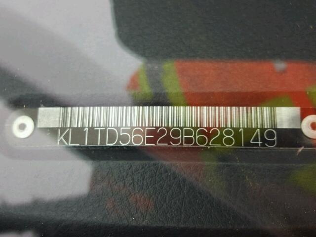 KL1TD56E29B628149 - 2009 CHEVROLET AVEO LS GRAY photo 10