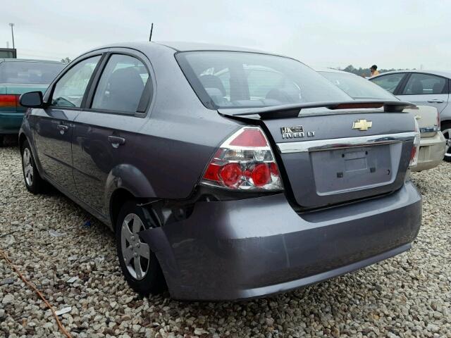 KL1TD56E29B628149 - 2009 CHEVROLET AVEO LS GRAY photo 3