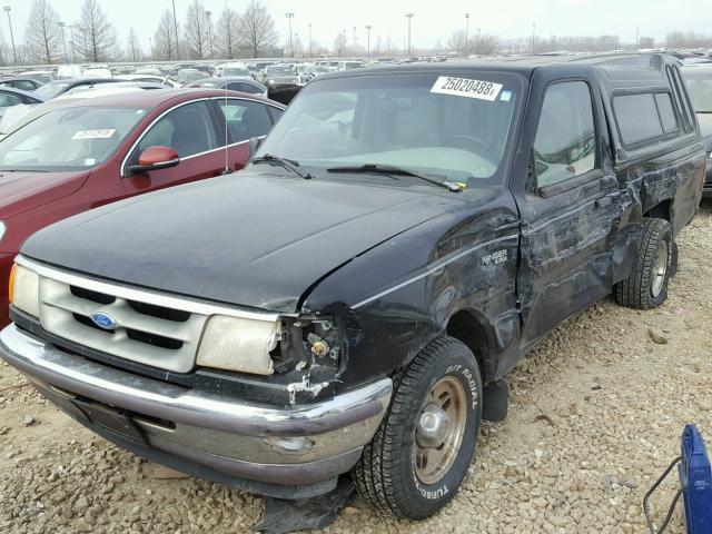 1FTCR10X5VUB39868 - 1997 FORD RANGER BLACK photo 2