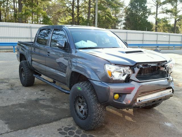 5TFLU4EN5FX128473 - 2015 TOYOTA TACOMA DOU GRAY photo 1