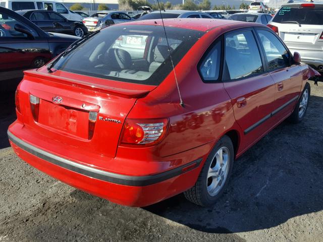 KMHDN56D35U176885 - 2005 HYUNDAI ELANTRA GL RED photo 4