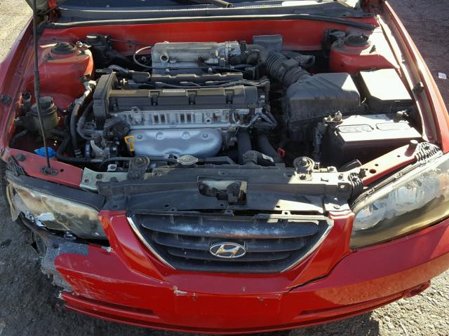 KMHDN56D35U176885 - 2005 HYUNDAI ELANTRA GL RED photo 7