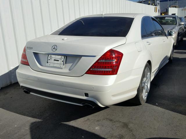 WDDNG71X07A084160 - 2007 MERCEDES-BENZ S 550 WHITE photo 4