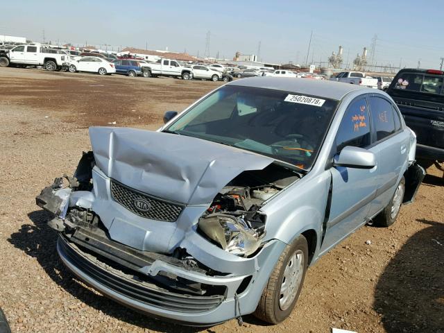 KNADE123766068282 - 2006 KIA RIO BLUE photo 2