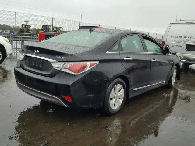 KMHEC4A45DA078193 - 2013 HYUNDAI SONATA HYB BLACK photo 4