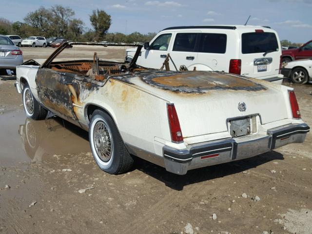 1G6AL6789EE631899 - 1984 CADILLAC ELDORADO B WHITE photo 3