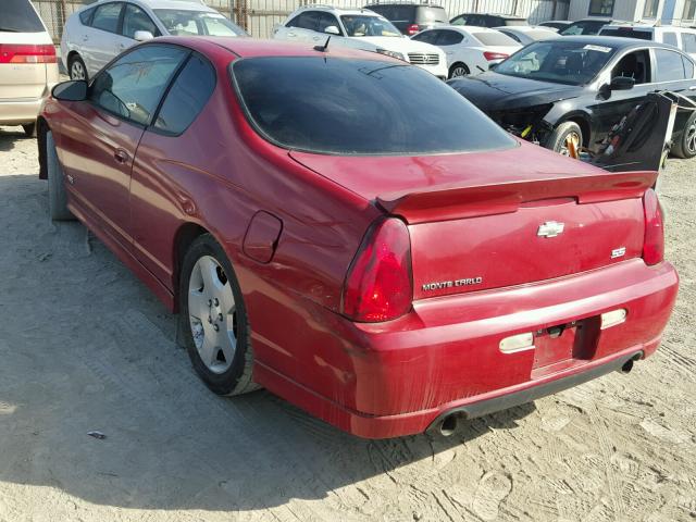 2G1WL15C079396336 - 2007 CHEVROLET MONTE CARL RED photo 3