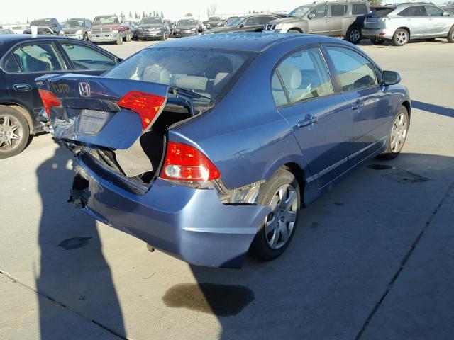 1HGFA16578L069439 - 2008 HONDA CIVIC LX BLUE photo 4