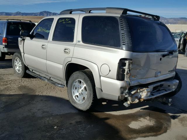 1GNEK13Z14R106613 - 2004 CHEVROLET TAHOE K150 TAN photo 3