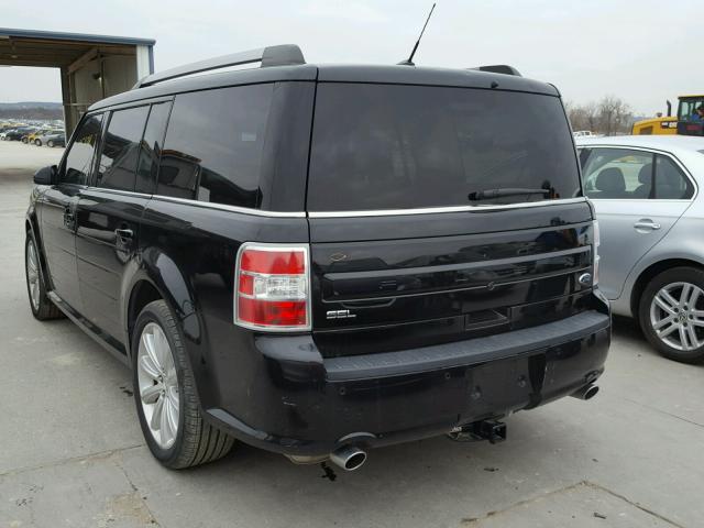 2FMGK5C83EBD44897 - 2014 FORD FLEX SEL BLACK photo 3