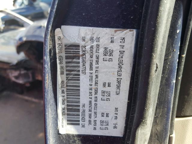 2C3KA53G06H477337 - 2006 CHRYSLER 300 TOURIN BLUE photo 10