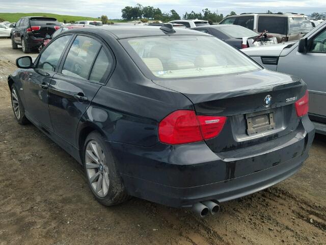 WBAPH5G51BNM75262 - 2011 BMW 328 I SULE BLACK photo 3