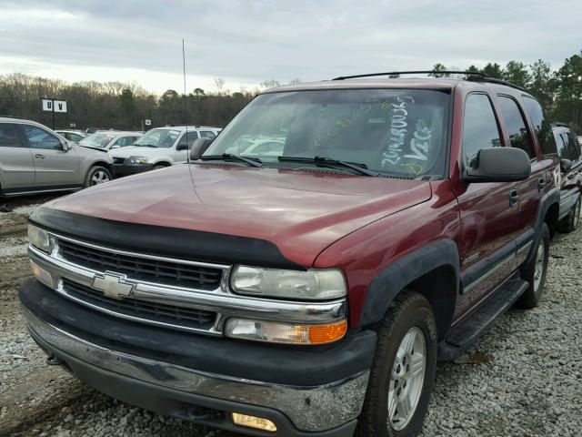 1GNEC13Z32J101793 - 2002 CHEVROLET TAHOE C150 BURGUNDY photo 2