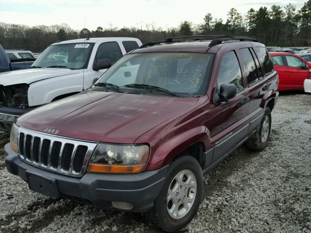 1J4GW58S7XC571200 - 1999 JEEP GRAND CHER BURGUNDY photo 2