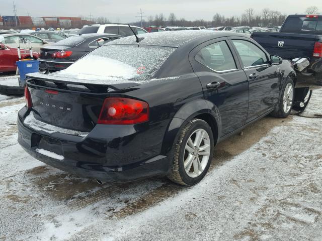 1C3CDZAG3DN768943 - 2013 DODGE AVENGER SE BLACK photo 4