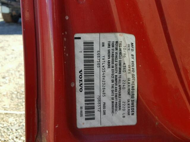 YV1LW5548V2328485 - 1997 VOLVO 850 RED photo 10