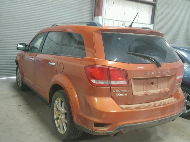 3D4PG3FG6BT552336 - 2011 DODGE JOURNEY CR ORANGE photo 3